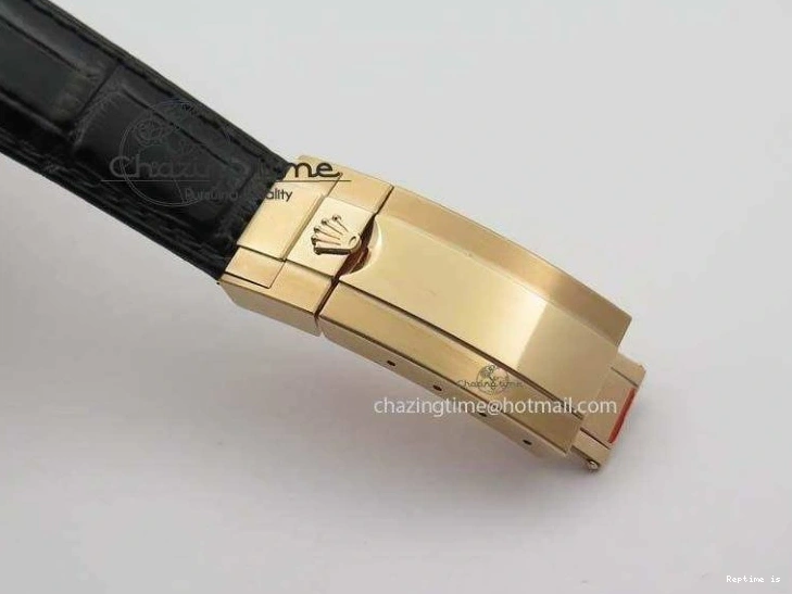 0107 Daytona 116515 Noob 1:1 Best Edition RG Black Dial On Black Leather Strap A NewStyle 3789